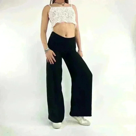Pants - 90s  mid rise flow pants
